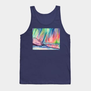 Magical Northern Lights Winter Sky Tank Top